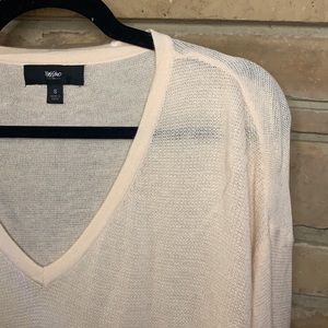 Light pink v-neck sweater